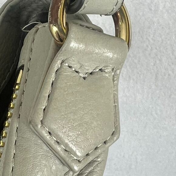 Aimee Kestenberg Purse Elephant Grey Leather Crossbody Zip Me Up - Picture 5 of 16